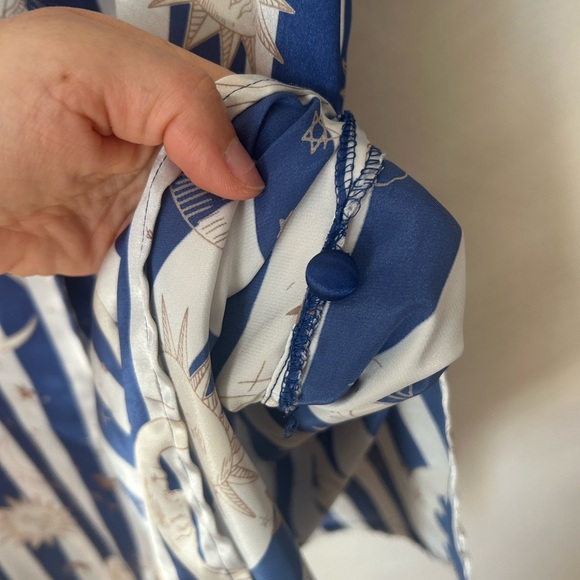 Celestial night sky astronomy astrology satin pyjama nightshirt lunar vintage - Picture 4 of 6